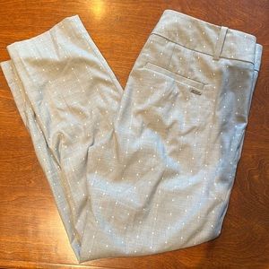 Calvin Klein dress pants- gray with white polkadots. Ankle cut size 10